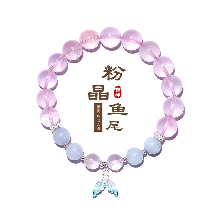Aquamarine Whale Tail Bracelet – Ocean-Inspired Charm