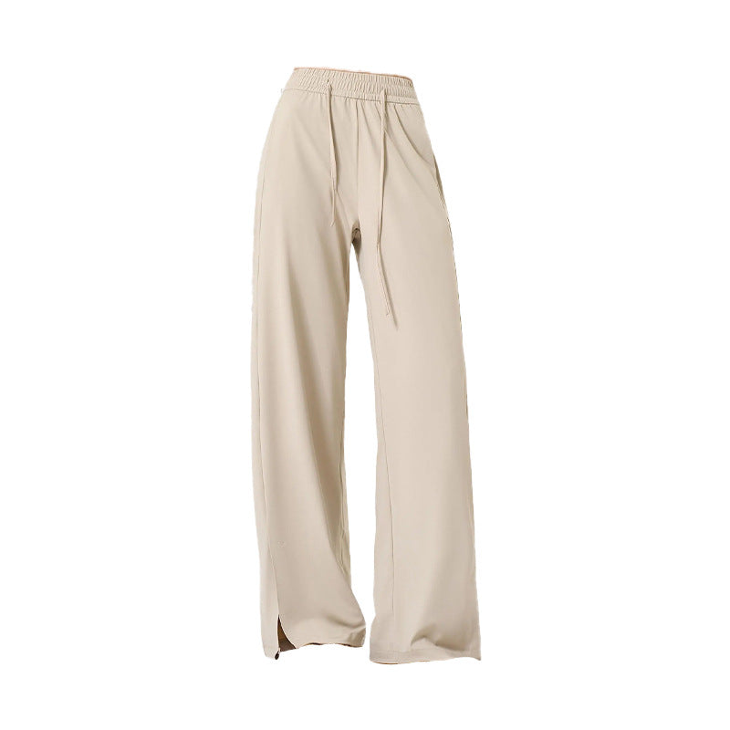 Cool Ice Silk Wide-Leg Pants