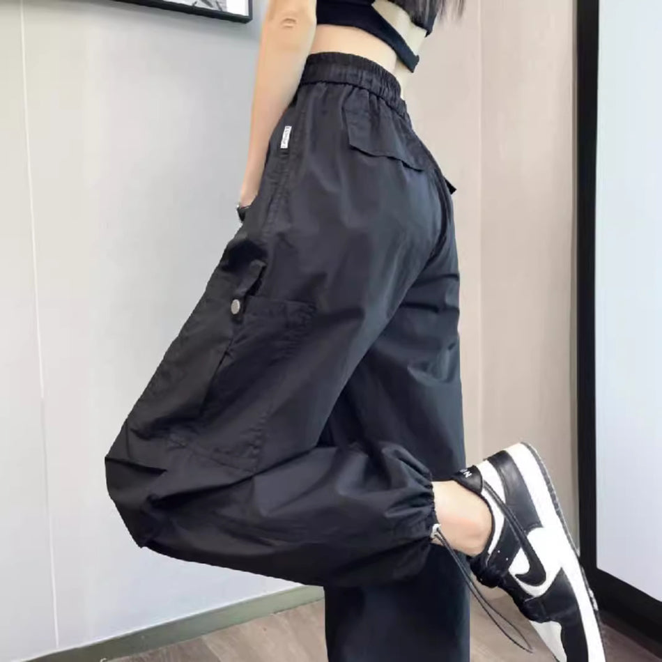 High-Waist Quick-Dry Cargo Pants for Women