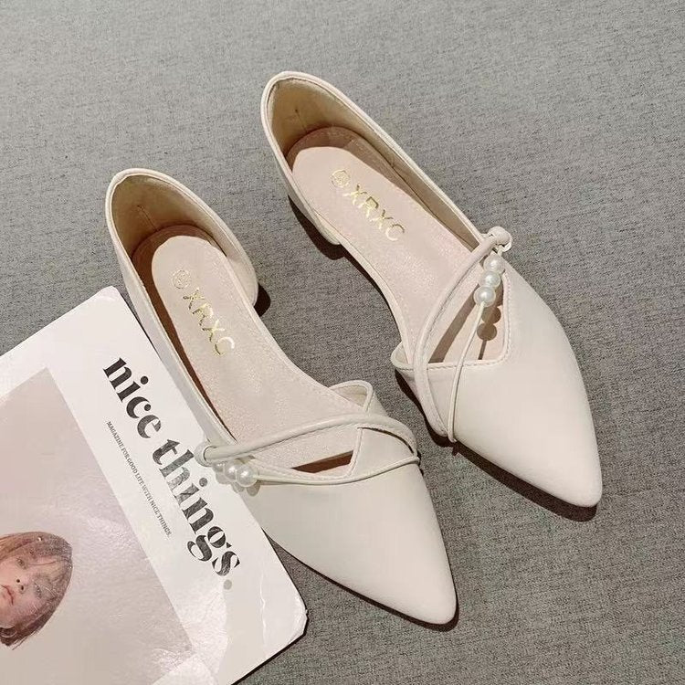 French Pointed Flat Fairy Shoes – Soft Elegance 2025