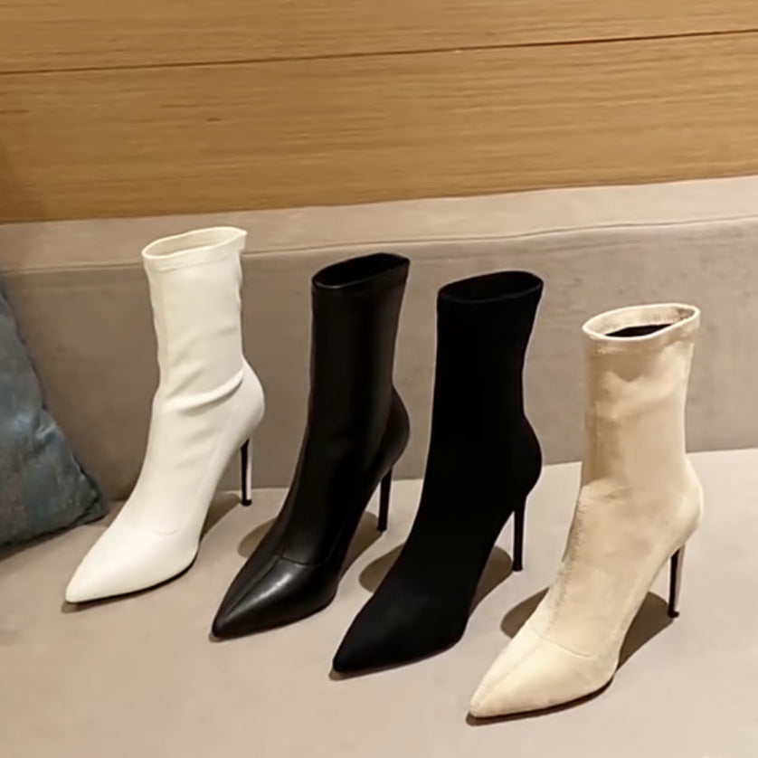 Pointed Toe Sock Boots