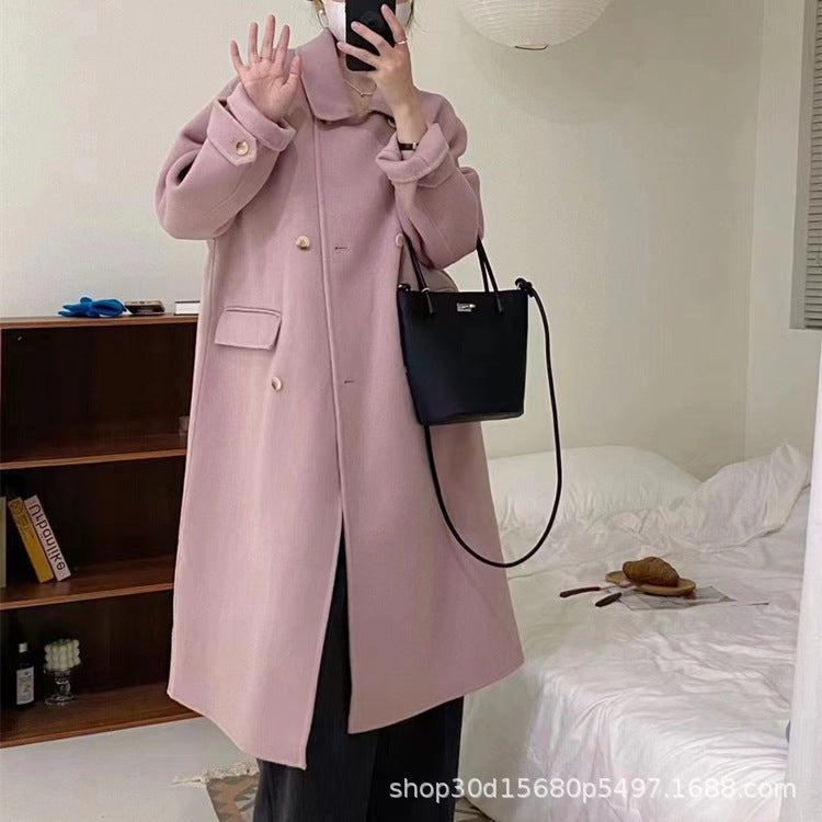 Korean Wool Mid-Length Coat