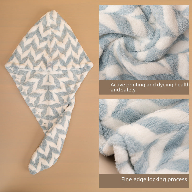 Wheat Ears Corrugated Dry Hair Cap – Thick & Absorbent