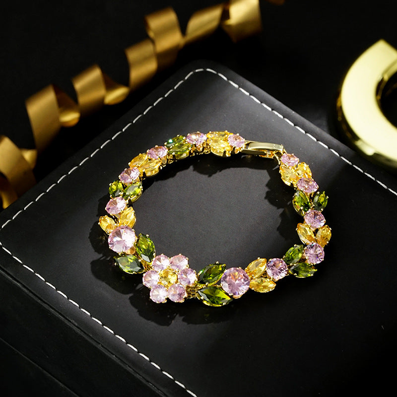 Color Zirconium Love Bracelet – Trendy Women’s Jewelry