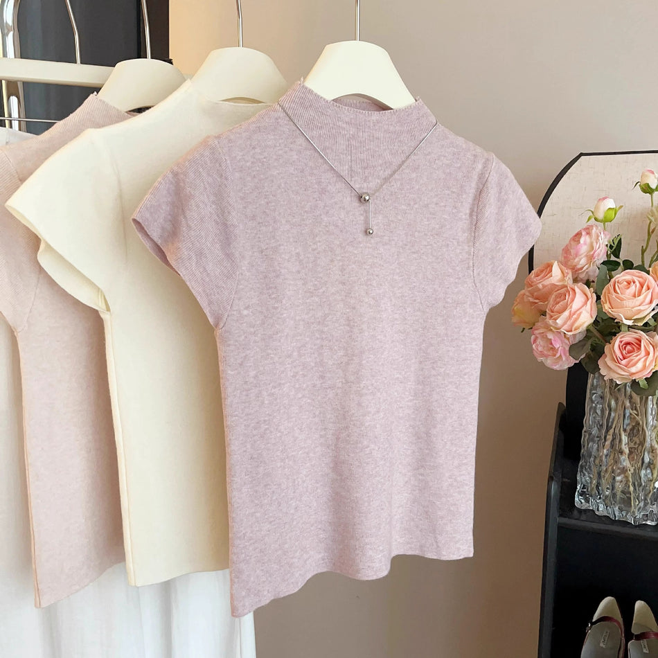 Women’s Half Turtleneck Knit Top
