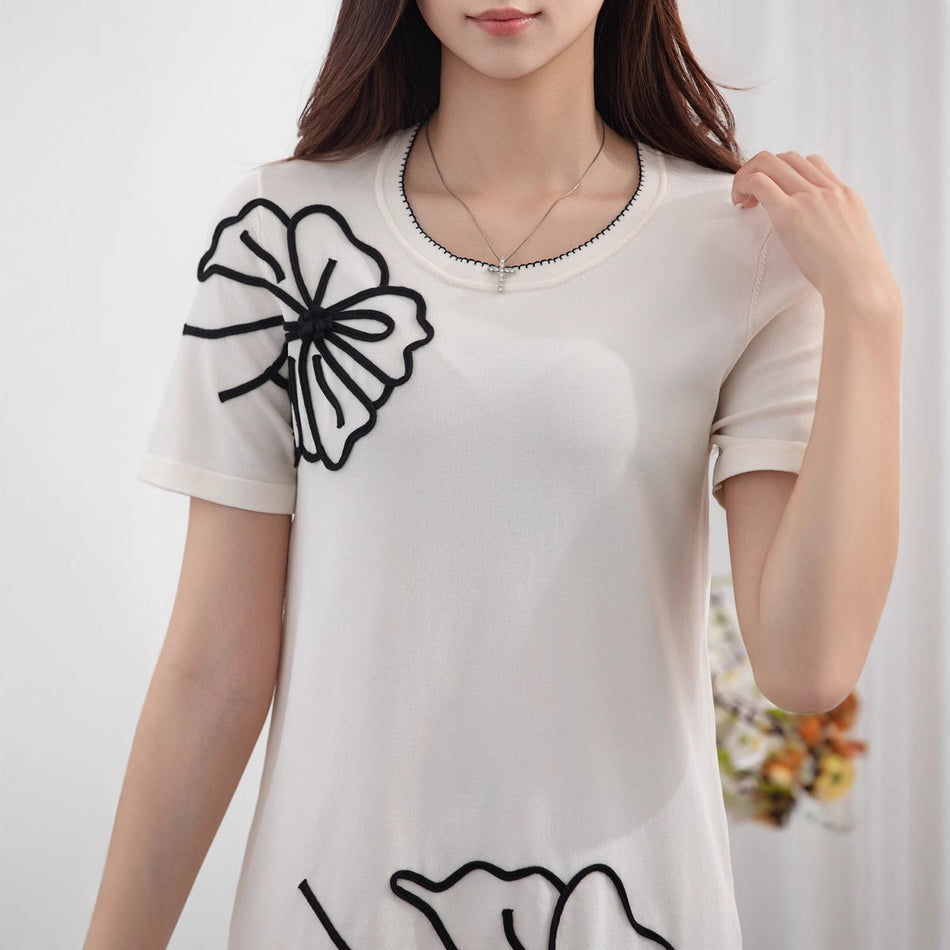 Round Neck Knitted Dress