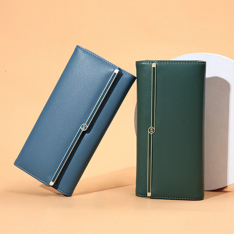 Korean Long Wallet Simple Card Holder