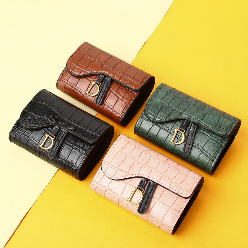 High-End Crocodile Pattern Small Card Holder & Coin Purse