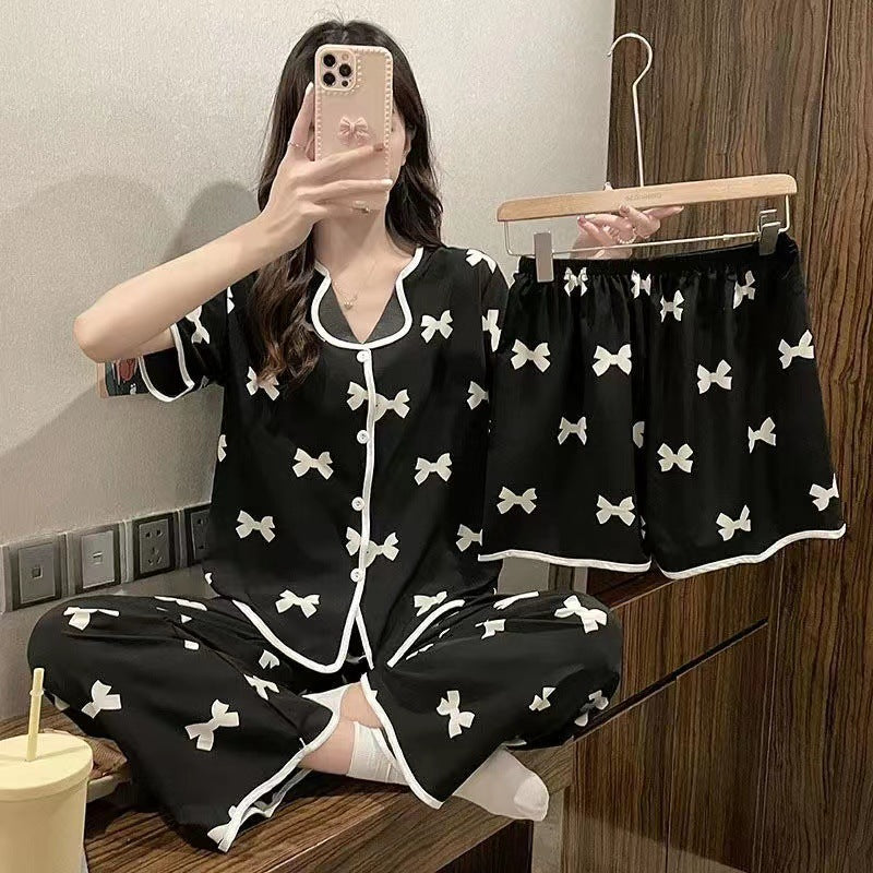 Three-Piece Pajama Set – Cute & Loose Fit for Women