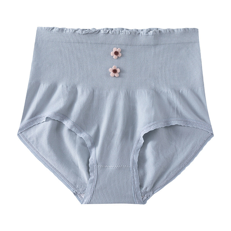 Seamless High Waist Cotton Briefs – Antibacterial Crotch