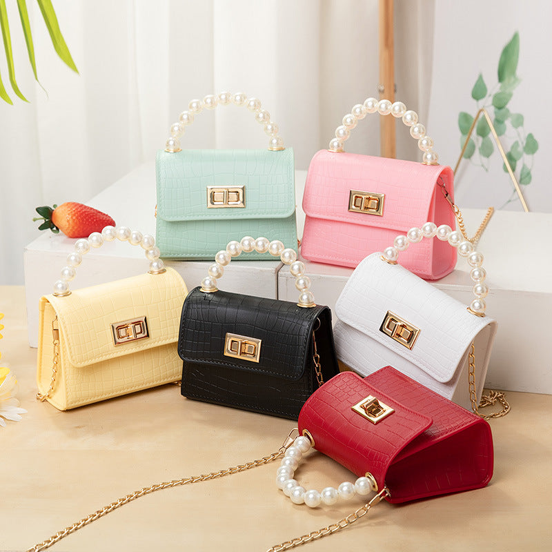 Crocodile Pattern Jelly Bag for Kids – Pearl Crossbody