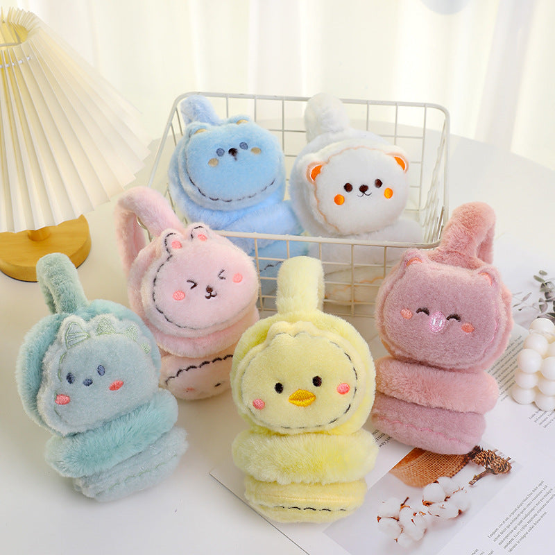 Fruit Bear Cartoon Earmuffs Winter Warm Folding Ear Bag