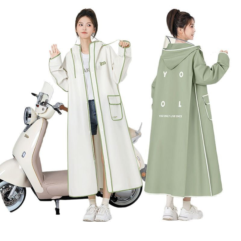 Women’s Full-Body Long Raincoat – Stylish & Stormproof