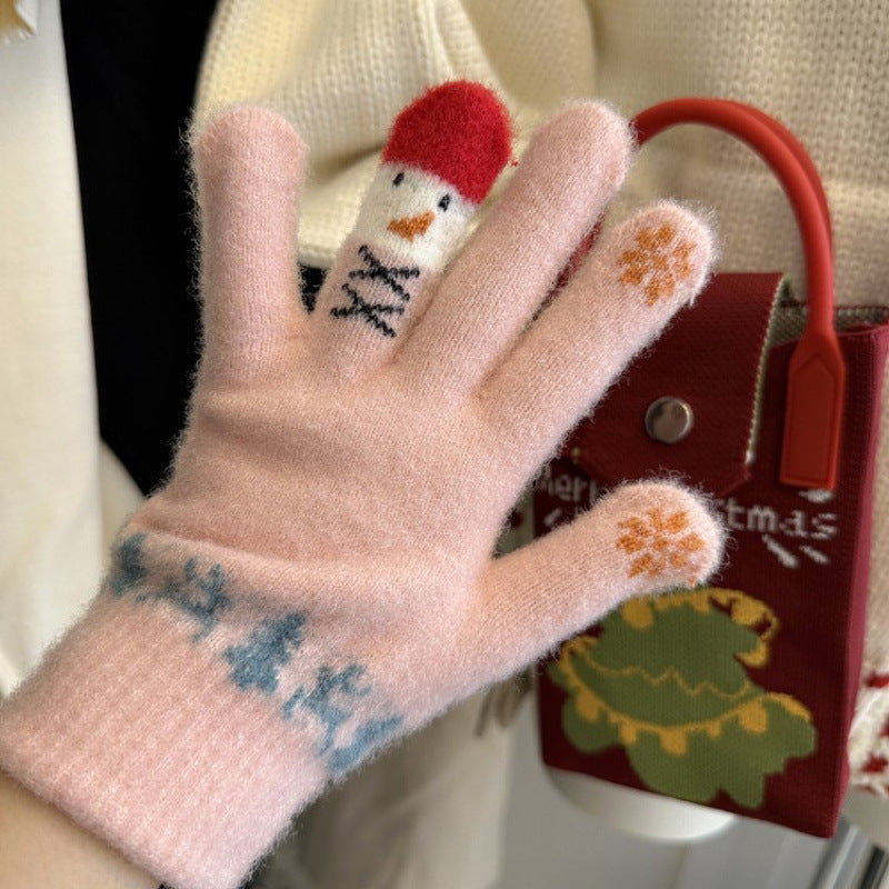 Snowman Cartoon Gloves