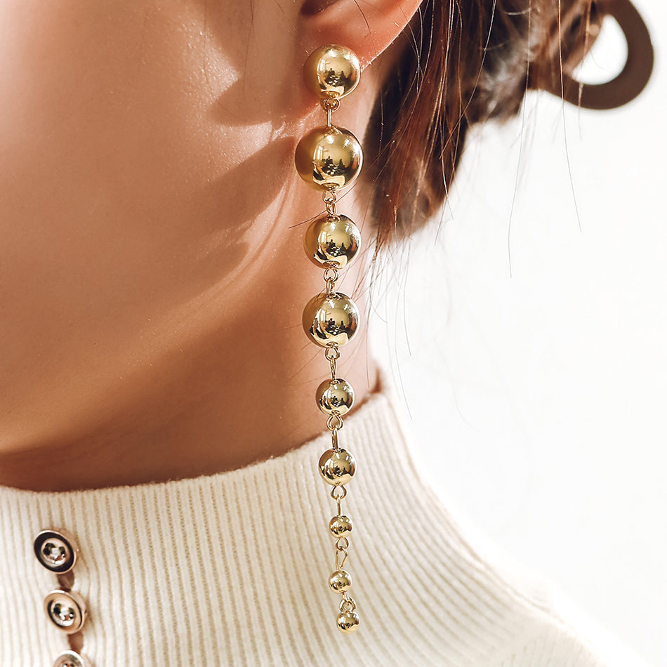 Gold Long Earrings