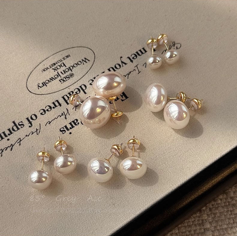 Steamed Bread Pearl Earrings – Light Luxury Soft Glam