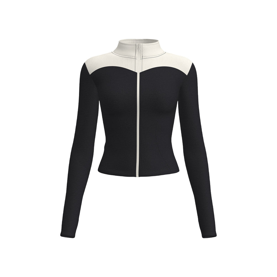 uyitang Slim-Fit Long-Sleeve Yoga Jacket | Women's Fitness Top