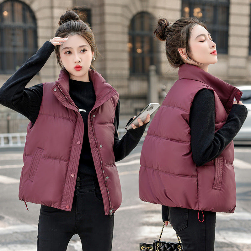 Women's Cotton Stand Collar Short Jacket