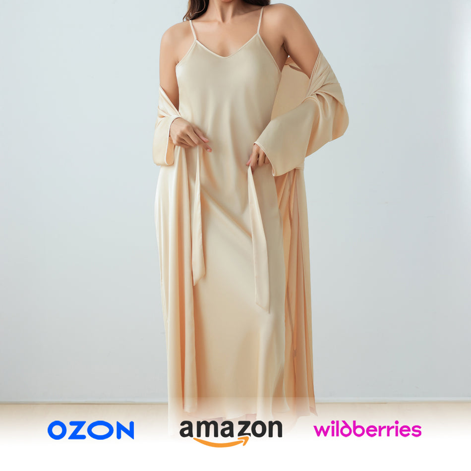 Yaoting Satin Pajama Set Women’s Robe