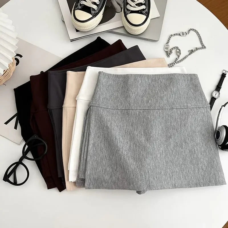 White Spicy Wrap Mini Skirt – Split Sports Skirt Style