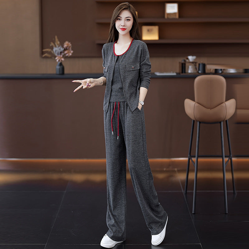 Internet Famous Hooded Vest Sports Set