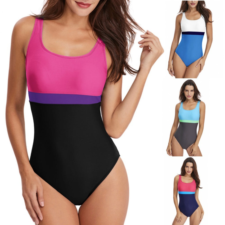 Triangle Swimsuit – European & American Color Patching