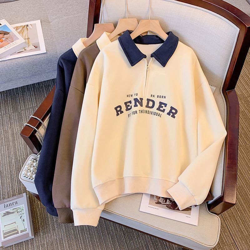 Women’s Polo Collar Sweatshirt
