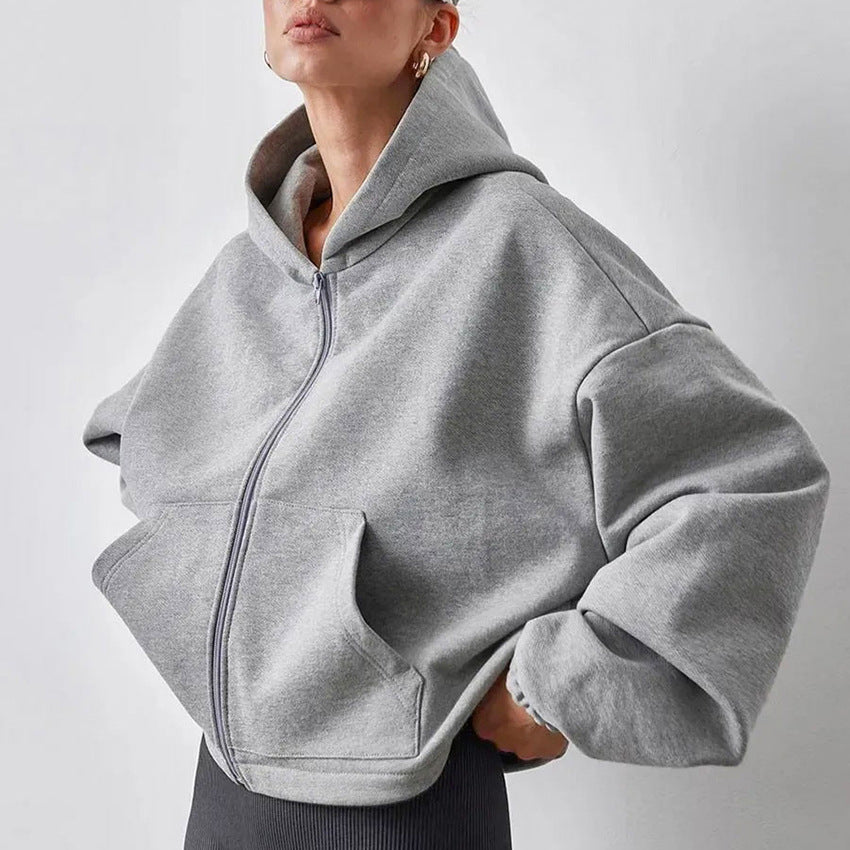 Women’s Loose Hooded Cardigan