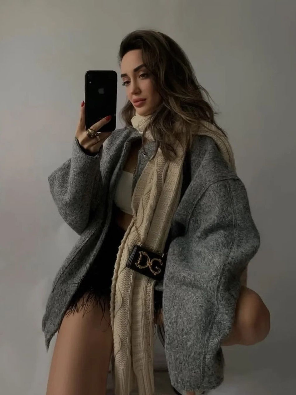 Y2K Stand Collar Casual Jacket for Women