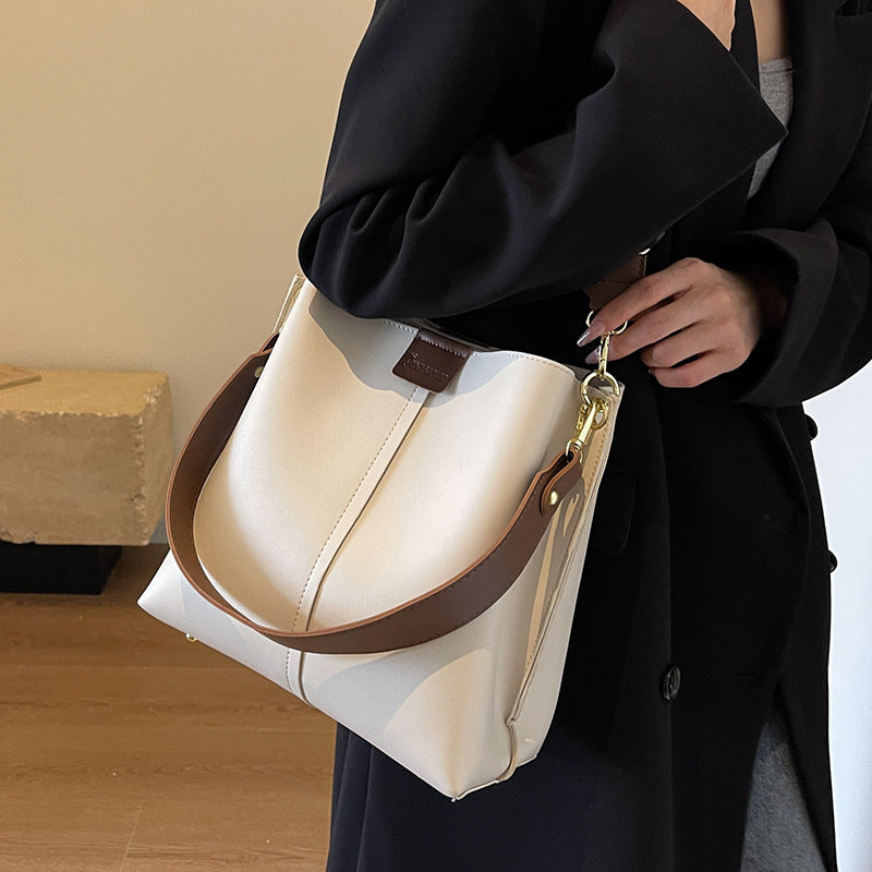 Wide Strap Bucket Bag – Women’s Large Shoulder Crossbody