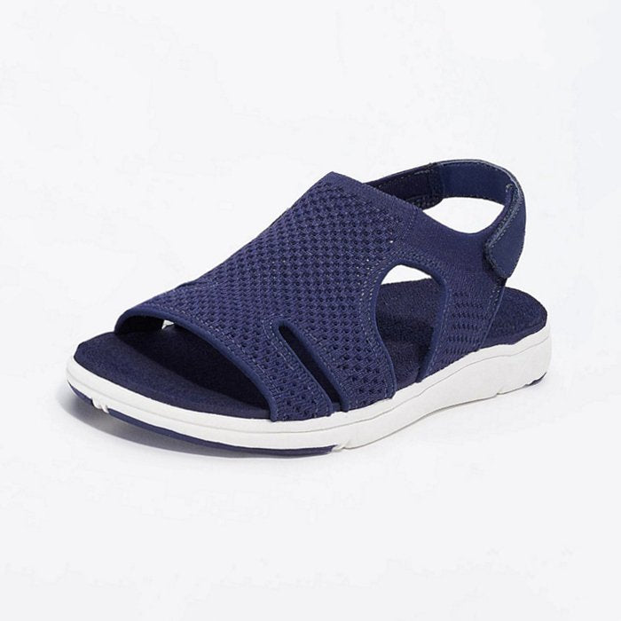 Women’s Breathable Knit Flat Sandals Summer Casual