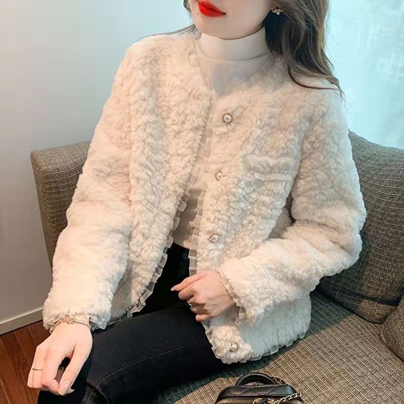 Lamb Wool Casual Chanel Lace Coat