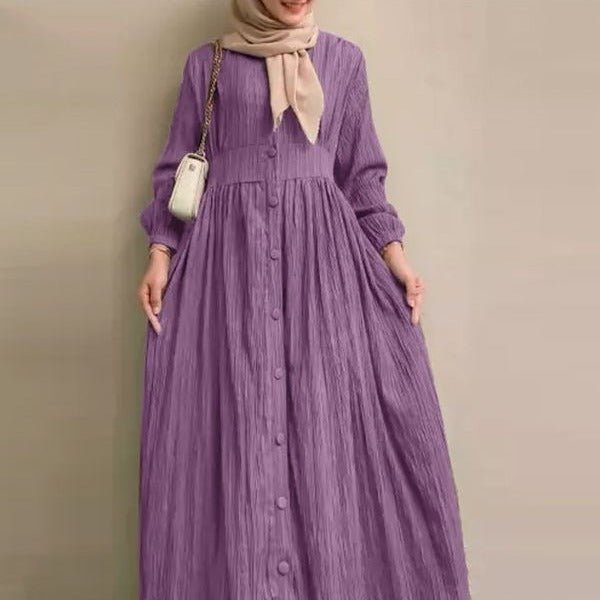 Women's Retro Long Robe Plus Size Dress