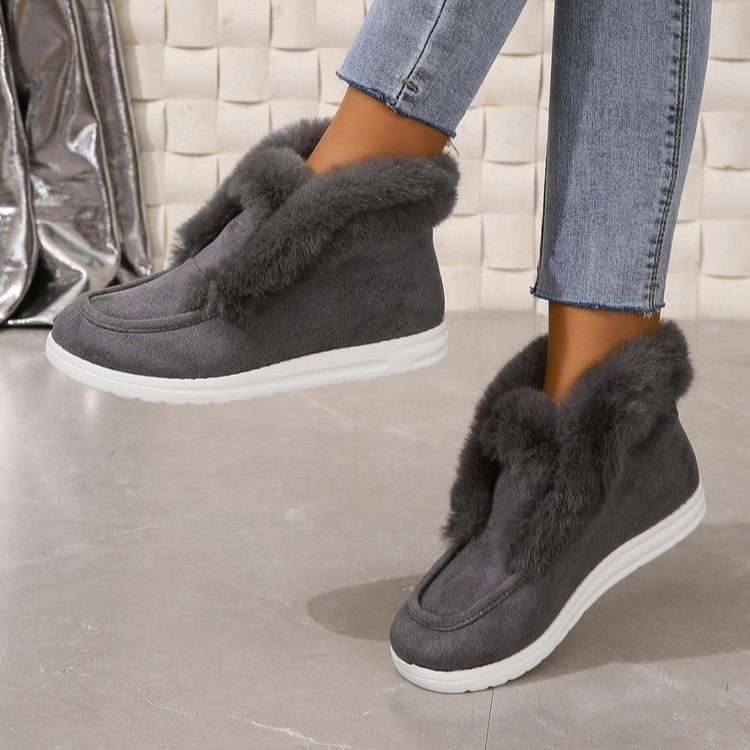 Women’s Plus-Size Fleece-Lined Wool Snow Boots
