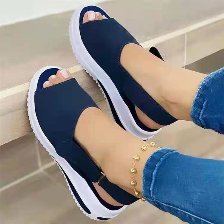 Summer Thick-Soled Velcro Fish-Toe Sandals