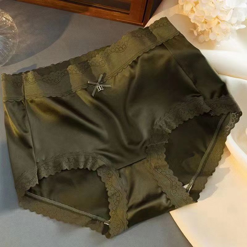 Luxury Silk Satin Ice Silk Seamless Mid-Waist Underwear (Pack of 2 )