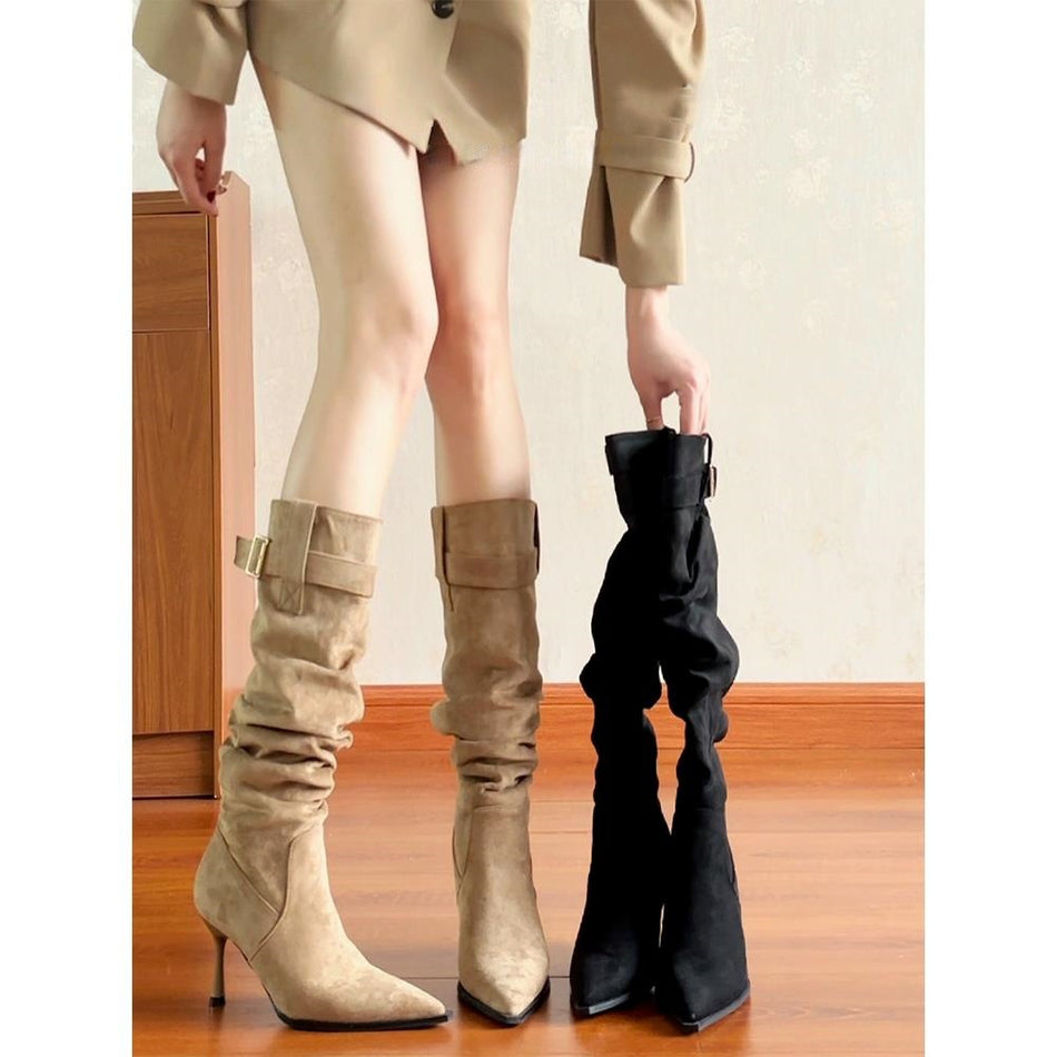 Women’s Pointed Toe Stiletto Slim Boots 2025 Autumn Winter