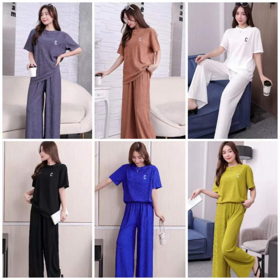 Ice Silk Embroidered Homewear Suit Women