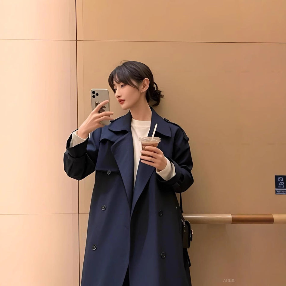Women’s British-Style Double-Breasted Coat