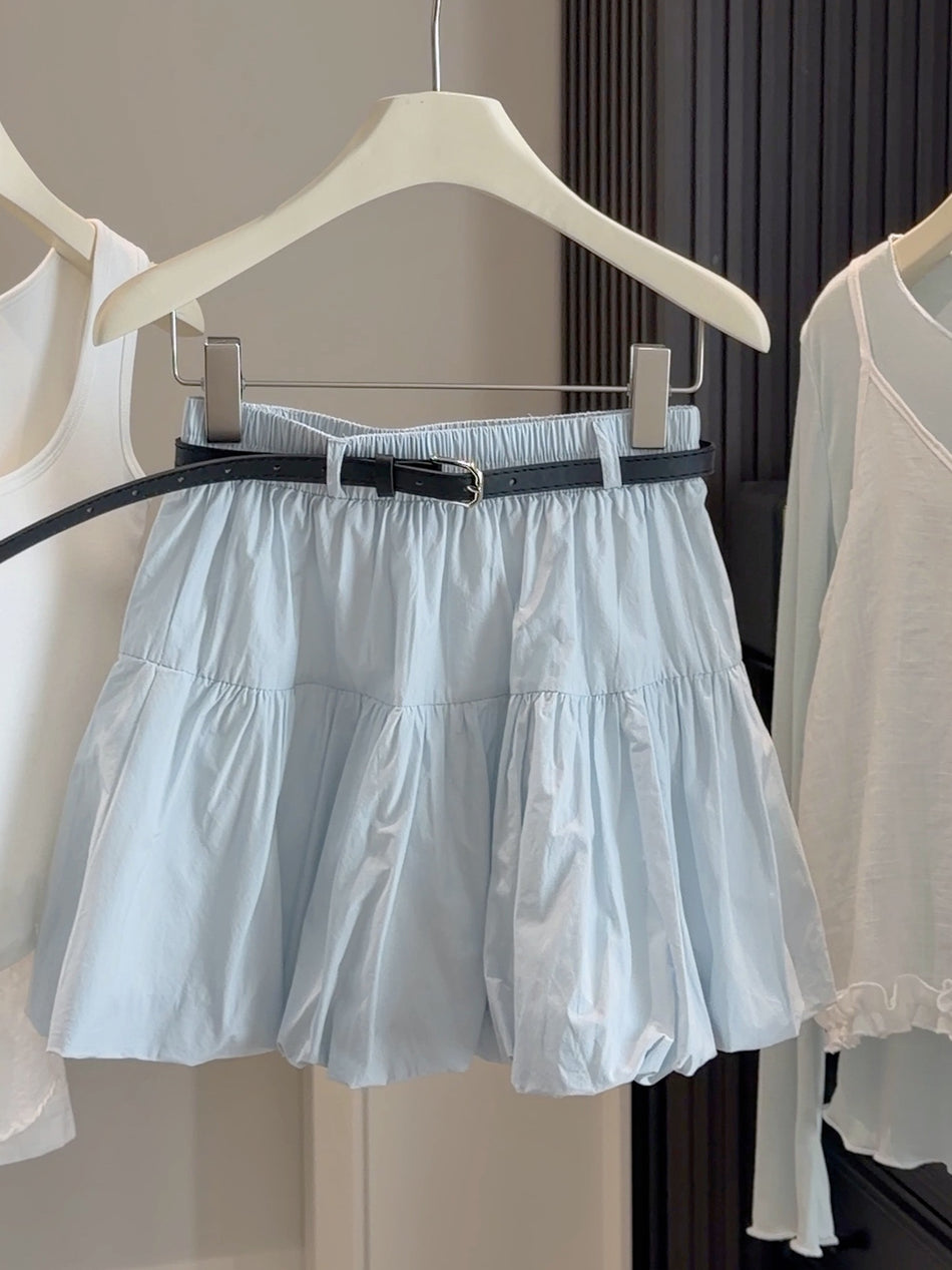 Petite Floral A-Line Bud Skirt with Integrated Safety Shorts