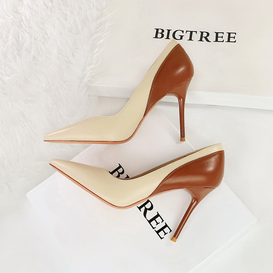 Retro Stiletto Pointed High Heels