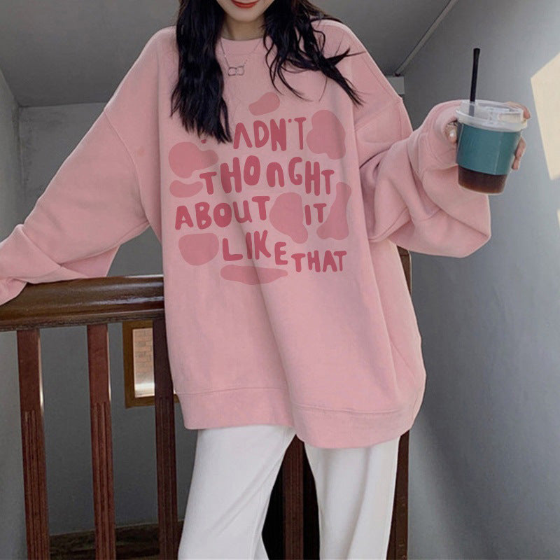 Pink Velvet Plus-Size Sweatshirt