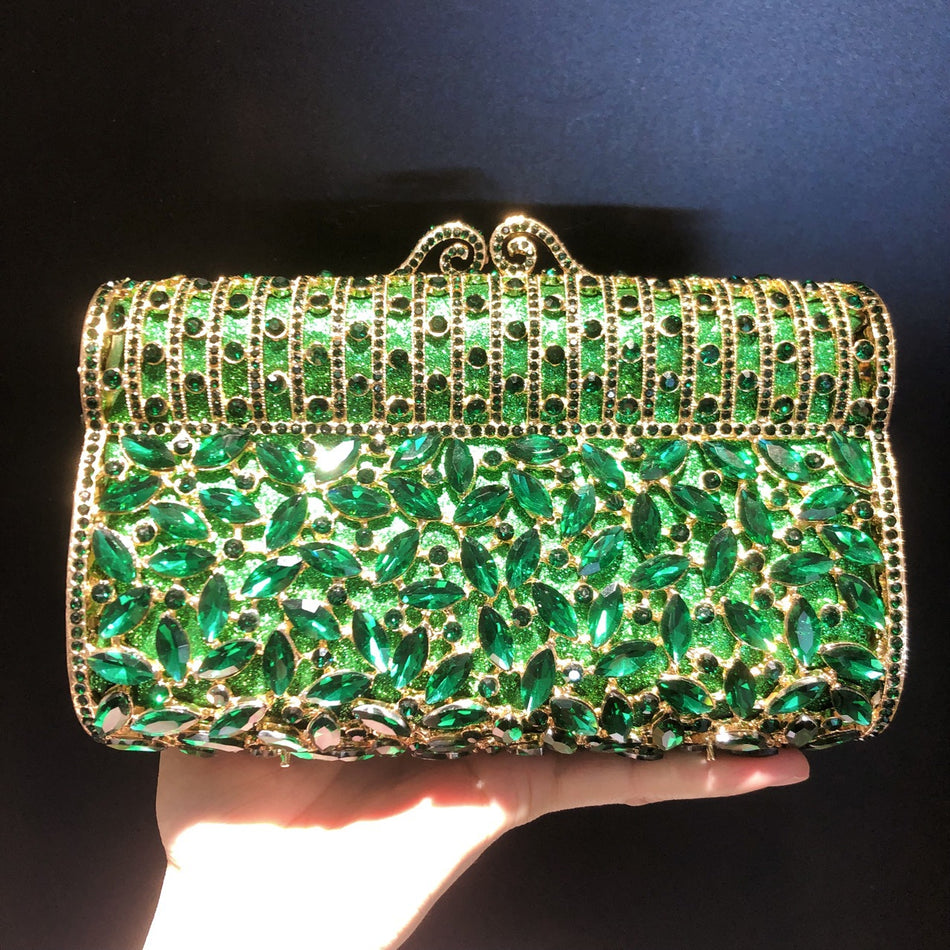 Mermaid Full Diamond Clutch – Handmade Stone Box Bag
