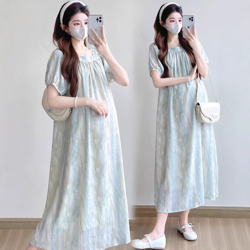 Summer Loose Maternity Mid-Length Skirt