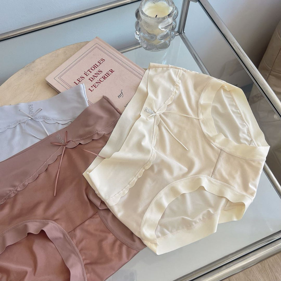 French Satin Seamless Panties – Ice Silk & Breathable