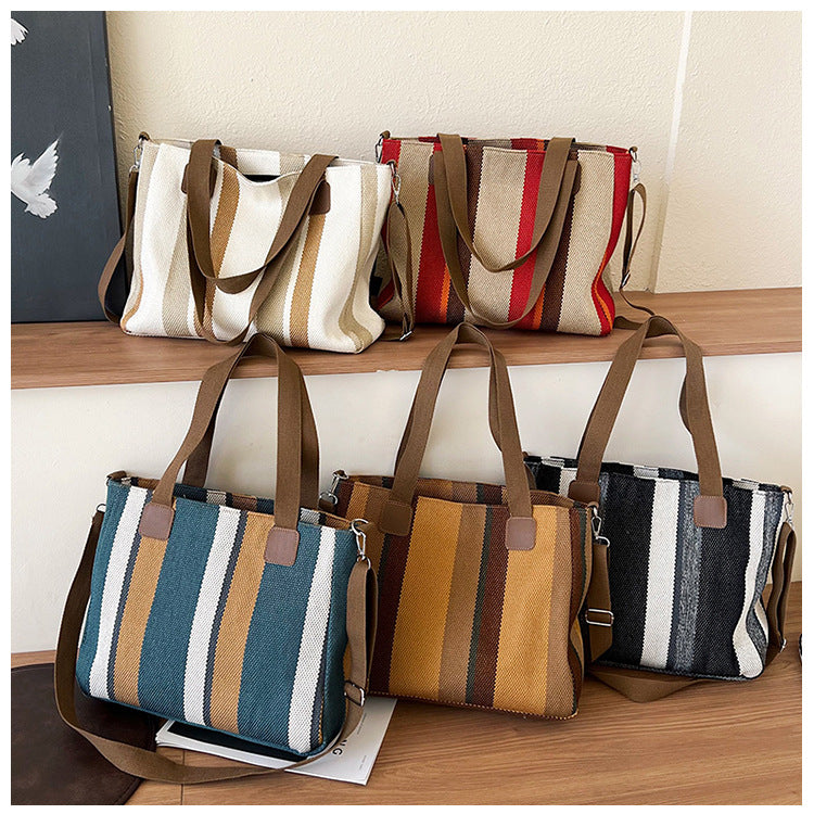 Plaid Crossbody Tote – Korean Mori Style