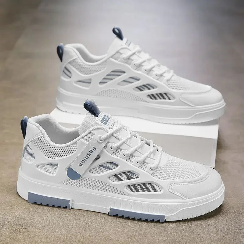 Men’s 2025 Mesh Sneakers – White & All-Match