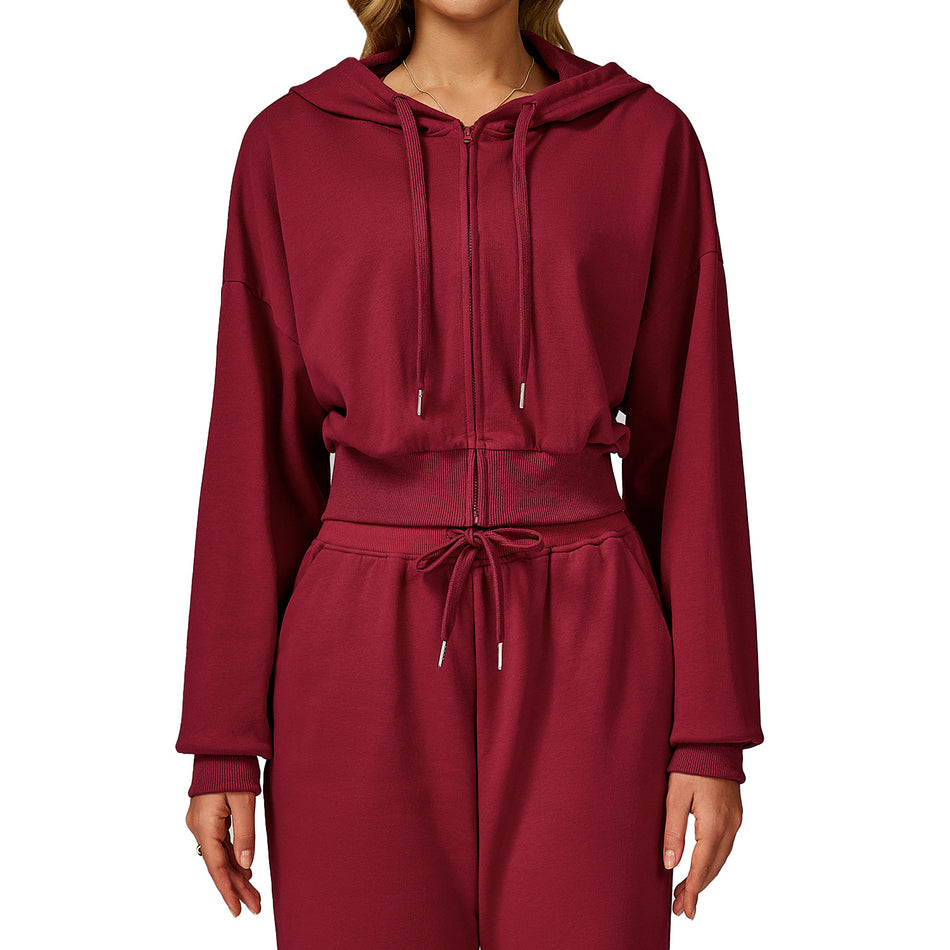 Women’s Hooded Zipper Sports Jacket