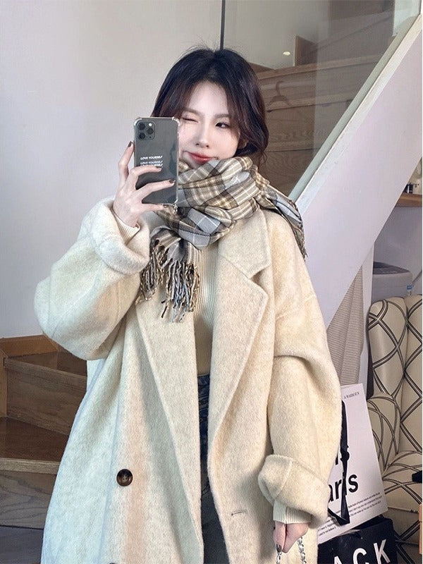 Women’s Hepburn Woolen Mid-Length Coat 2023