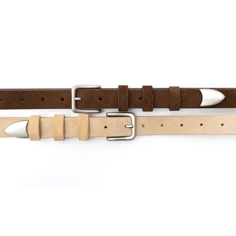 Custom Thin Cowhide Leather Belt for Women – Quality & Style